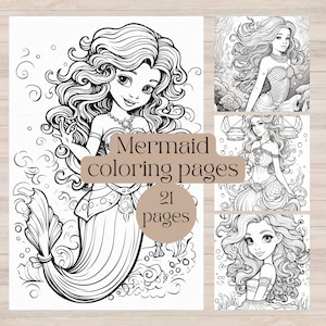 Mermaid Coloring Book: 100 Pages 