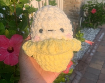 READY TO SHIP Baby Banana Plushie, Chonky Toy/gift, Fruit Plush