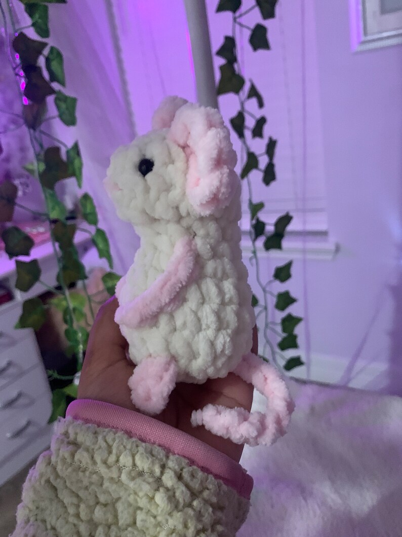 Baby Mouse/rat Plushie Emotional Support Plush Ratatouille Kawaii Stuffie Handmade Chonky Cute