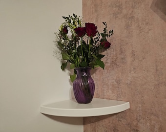 Estante flotante redondo de esquina de MDF