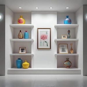 Alcove floating shelves 250mm deep x 36mm thick