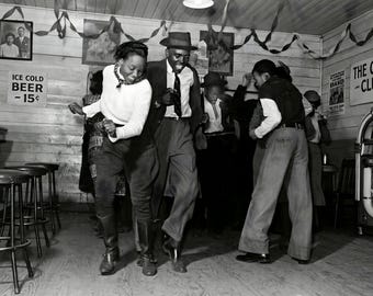 Black History Art - Vintage Juke Joint Dancing Photo For Bar Decor
