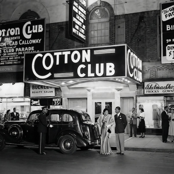 Black History Cotton Club Print : Harlem Renaissance Art - Vintage Jazz Wall Decor