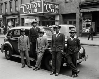 Harlem Renaissance Wall Art : Cotton Club Print - Black History Gift