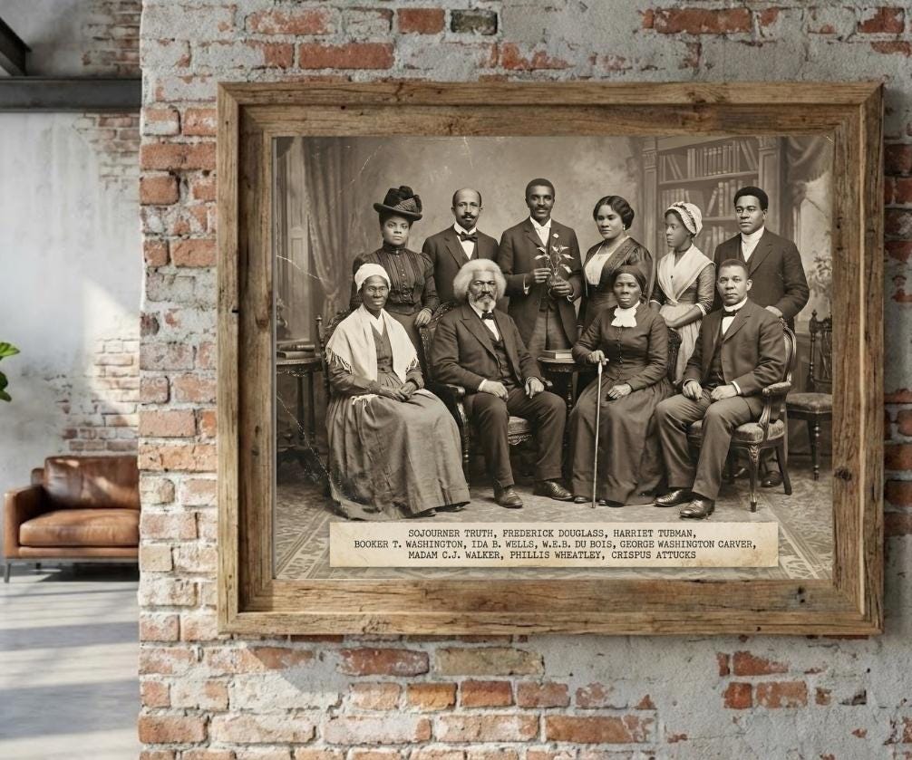 Black History Wall Art : African American Icons - Vintage History Print ...