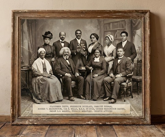 Black History Wall Art : African American Icons - Vintage History Print