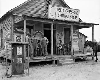 Black History Wall Art : Vintage Banjo Player - Mississippi Delta Blues
