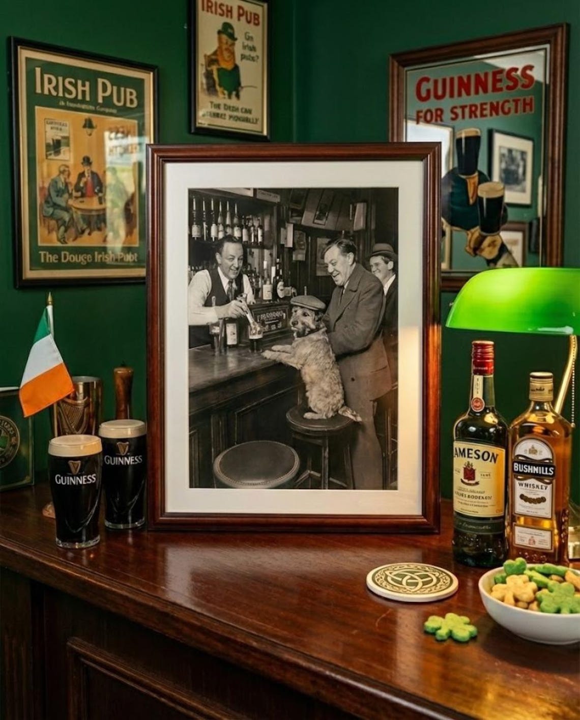 Irish Pub Wall Art : Funny Dog Print - Home Bar Decor - Speakeasy Photo ...