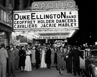 Black History Wall Art : Apollo Theater Print - Duke Ellington Jazz Gift