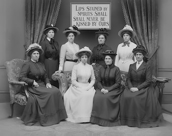 Prohibition Photo Print:  Women Temperance Movement, Bar Decor Wall Art