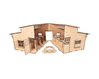 Wooden stable Tuule | Constructor | No glue | Eco-friendly | Breyer Classics, Schleich, Bruder ja Papo, Mojo