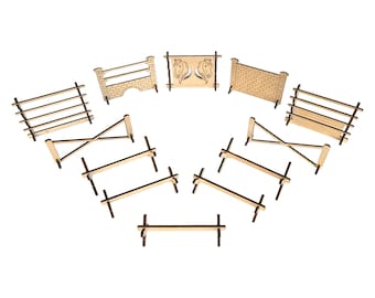 Wooden Horse Jump Set – Adjustable Toy Horse Obstacles (Fits Breyer, Bruder, Papo, Schleich, Mojo)