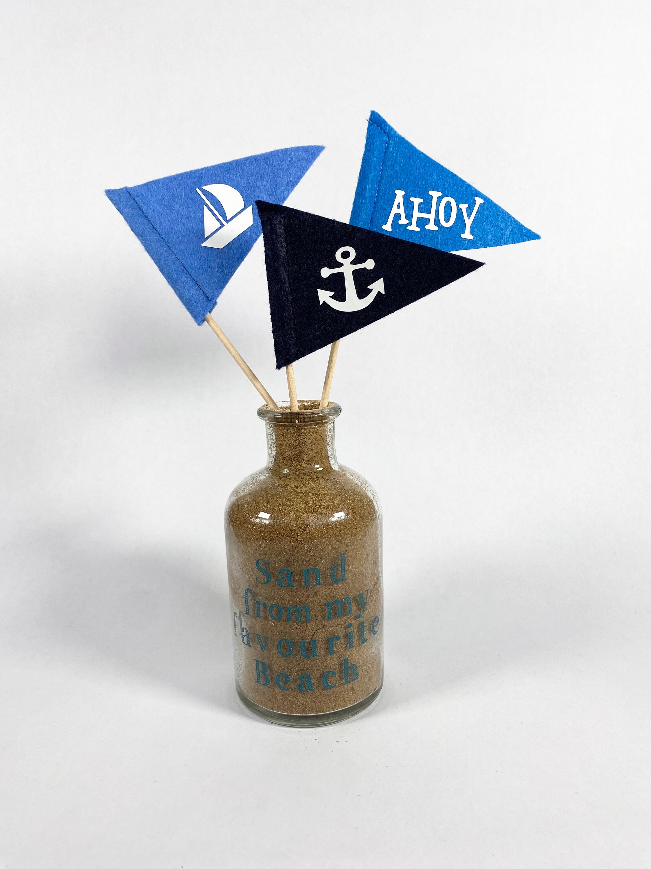 Sailor Sandcastle Flags Set of 3 Felt Flags Sandcastle - Etsy UK