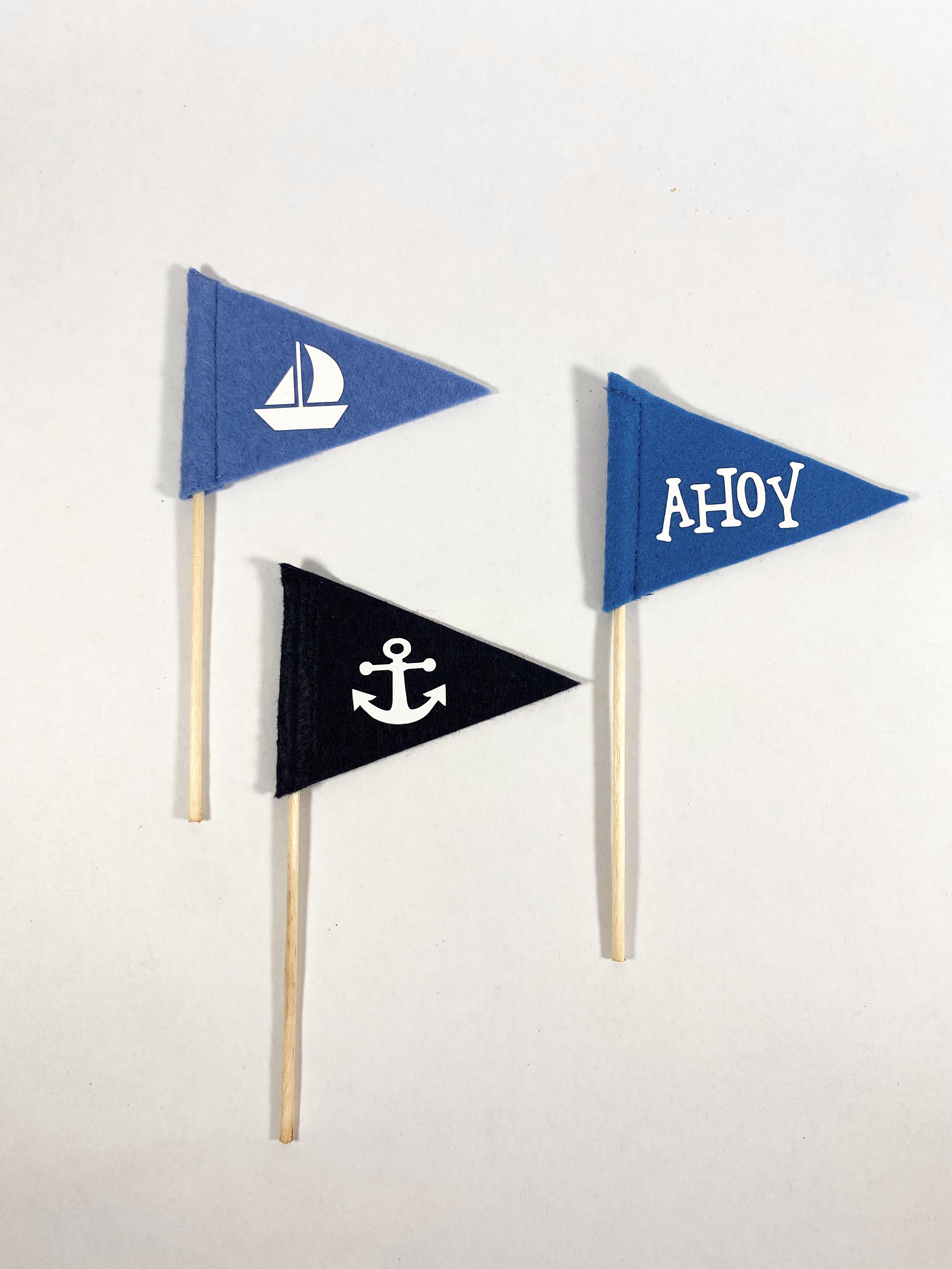 Sailor Sandcastle Flags Set of 3 Felt Flags Sandcastle - Etsy UK