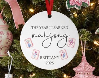Personalized Mahjong Ornament 2025 Mahjong Ornament Gift For Mahjong Player Christmas Mahjong Ornament Custom Mahjong Ornament For Friend