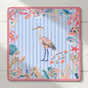 Coastal mahjong mat crane mahjong mat sea life mahjong mat vacation home mahjong mat vacation mahjong mat egret mahjong mat lobster mahjong mat ocean mahjong mat beach house mahjong mat beach mahjong mat for beach house mahjong gift for friend with beach house girls trip mahjong mat for family vacation