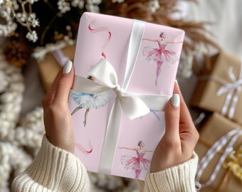 Nutcracker Sugar Plum Fairy Wrapping Paper Nutcracker Gift Wrap Ballet Wrapping Paper Holiday Ballerina Gift Wrap Nutcracker Christmas
