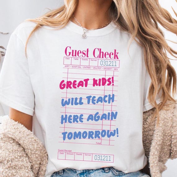 Teacher Shirt Cute Trendy Teacher Gift Back To School Outfit Teacher Shirt Funny Guest Check For Teacher Aesthetic Comfort Colors Teacher