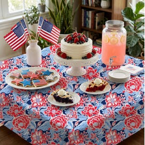 Ralph Lauren Blue Floral Tablecloth - Etsy