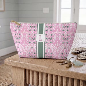 pink mahjong tile bag pink damask mahjong bag pink and green mahjong bag grandmillennial mahjong tile bag personalized mahjong initial bag mahjong gift for friend mahjong Christmas gift Mahjong gift for mom mahjong gift for daughter