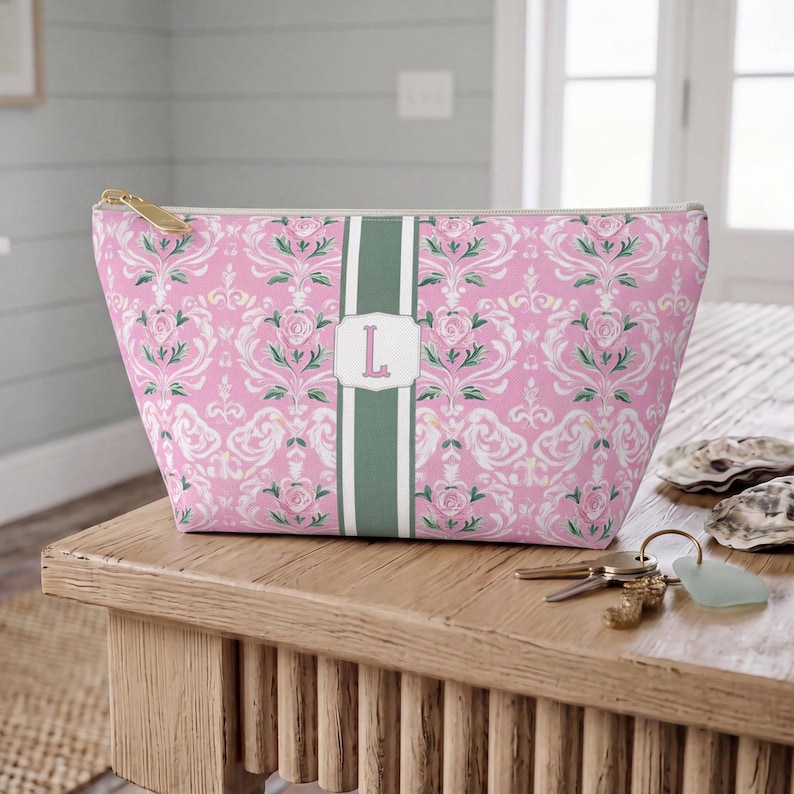 pink mahjong tile bag pink damask mahjong bag pink and green mahjong bag grandmillennial mahjong tile bag personalized mahjong initial bag mahjong gift for friend mahjong Christmas gift Mahjong gift for mom mahjong gift for daughter