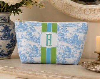 Personalized Mahjong Tile Bag Chinoiserie Mahjong Game Night Bag Pagoda Print Mahj Ong Bag Initial Monogram Bag Mahjong Christmas Gift Mahj