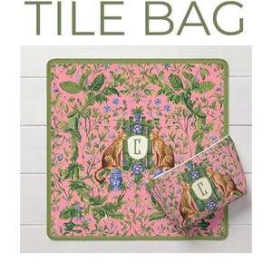 Monogrammed Mahjong Rack Bag Preppy Mahjongg Bag Set Mahj Gift For Friend Mahjong Mothers Day Gift Mahjong Game Gift Mahjong Accessory Pouch image 17