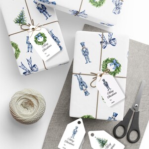 Christmas Nutcracker Gift Wrap Toile Nutcracker Wrapping Paper Christmas Luxury Wrap Paper Roll Toile Bow Wrap Gift Holiday Toile Christmas GraGndmillenial Gift Wrap holiday Coquette Toile Bow Gift Wrap Coastal Grandma Wrapping Paper Christmas
