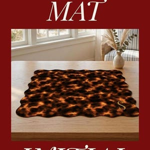 Sköldpaddstryck Mahjongmatta Elegant Mahj-dekoration Designermatta med vågig kant Brusreducerande bordsskydd Unik Mahjong-presentidé bild 10