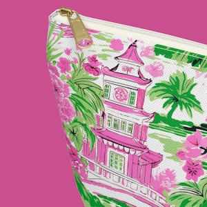 Personalized Mahjong Tote Pagoda Print Mahj Preppy Tote Bag Mahjong Rack Bag Mahj Ong Carry All Gift For Mahjong Game Gift Mom Birthday Mahj image 14