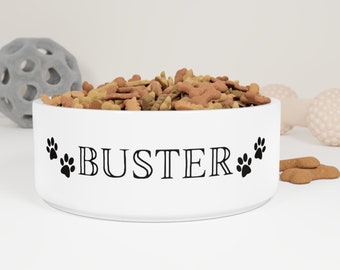 Personalized Dog BowlPet Bowl with NameGift for PetFood Bowl Water Bowl Small Ceramic Pet BowlCustom Name Pet Bowl Food Bowl For Dog