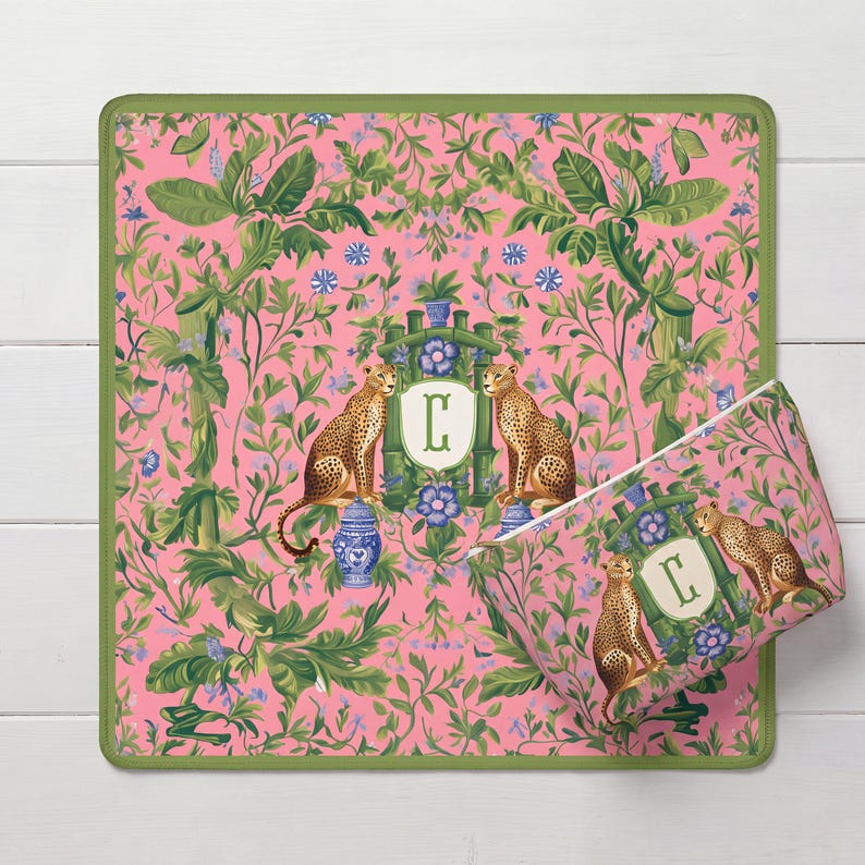 Monogrammed Mahjong Rack Bag Preppy Mahjongg Bag Set Mahj Gift For Friend Mahjong Mothers Day Gift Mahjong Game Gift Mahjong Accessory Pouch image 6