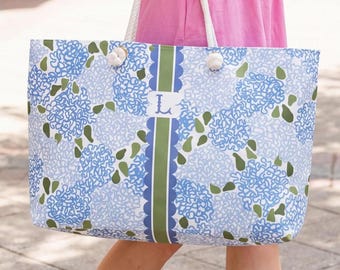 Mahjong Rack Bag Hydrangea Custom Initial Tote Bag Preppy Mahjongg Bag Set Mahj Ongg Accessory Mothers Day Mahj Gift Unique Mahjong Present