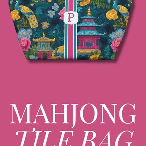 Mahjong Party Mahjong Aesthetic Mahjong Night Mahjong Party ideas Cute Mahjong Shirt Mahjong Birthday Gift For Mom Ideas Mahjong Christmas Gift For Mom Mahjong gift Idea for Grandparent Mahjong Gift Idea Personalized Chinoiserie Mahjong bag Mahj storage bag Chinese Pattern Carry all Mahjong game night bag Custom name bag Cute Mahjong gift Mahjong game night bag Custom initial bag Cute Mahjong gift Chinoiserie tote preppy monogram tote bag monogrammed preppy  Mahjong peacock tile bag