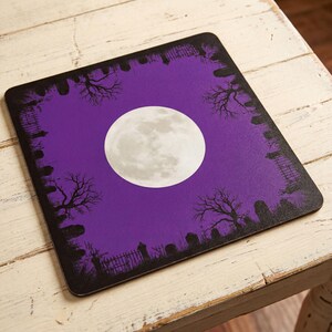 Halloween Mahjong Mat Spooky Full Moon Mat For Tile Game Table Protection Graveyard Mahj Ong Game Pad Scary Mahj Accessory Mahjong Gift Idea Bild 8