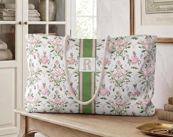 Personalized Mahjong Tote Bag Mahjong Floral Bag Set Mahjong Bag For Racks And Tiles Mahj Preppy Travel Accessories Mahj Gift For Friend