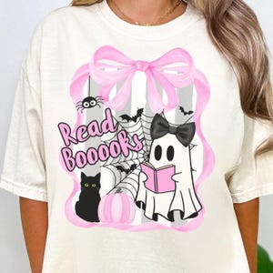 Halloween Ghost Reading Books Shirt Book Reader ghost Comfort Colors Halloween Bookish Ghost Reading Tshirt Book Lover Gift Halloween Book T