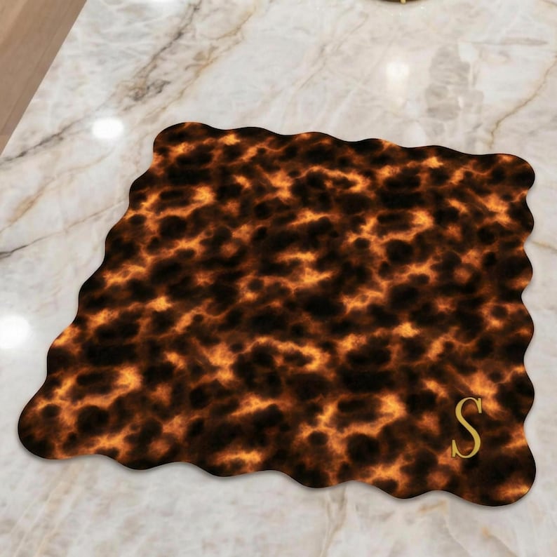 American mahjong mat, stylish mahjong mat, preppy mahjong mat, elegant mahjong mat, elegant mahjong decor, tortoise shell mahjong decor, personalized tortoise shell mahjong, custom tortoise shell mahjong mat, initial tortoise shell mahjong mat