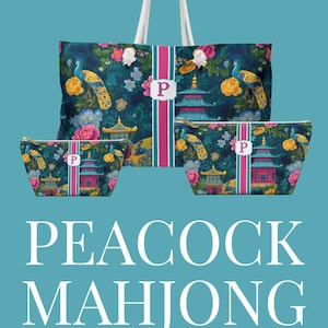 Mahjong Party Mahjong Aesthetic Mahjong Night Mahjong Party ideas Cute Mahjong Shirt Mahjong Birthday Gift For Mom Ideas Mahjong Christmas Gift For Mom Mahjong gift Idea for Grandparent Mahjong Gift Idea Personalized Chinoiserie Mahjong bag Mahj storage bag Chinese Pattern Carry all Mahjong game night bag Custom name bag Cute Mahjong gift Mahjong game night bag Custom initial bag Cute Mahjong gift Chinoiserie tote preppy monogram tote bag monogrammed preppy  mahjong bag set