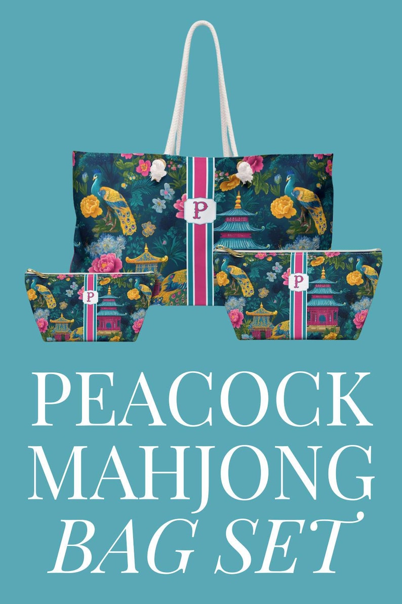 Mahjong Party Mahjong Aesthetic Mahjong Night Mahjong Party ideas Cute Mahjong Shirt Mahjong Birthday Gift For Mom Ideas Mahjong Christmas Gift For Mom Mahjong gift Idea for Grandparent Mahjong Gift Idea Personalized Chinoiserie Mahjong bag Mahj storage bag Chinese Pattern Carry all Mahjong game night bag Custom name bag Cute Mahjong gift Mahjong game night bag Custom initial bag Cute Mahjong gift Chinoiserie tote preppy monogram tote bag monogrammed preppy  mahjong bag set