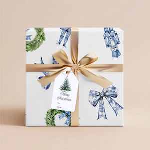 Christmas Nutcracker Gift Wrap Toile Nutcracker Wrapping Paper Christmas Luxury Wrap Paper Roll Toile Bow Wrap Gift Holiday Toile Christmas