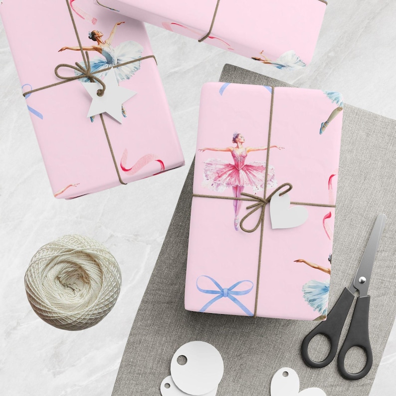 Gift Wrap Ballet Wrapping Paper Holiday Ballerina Gift Wrap Nutcracker Christmas