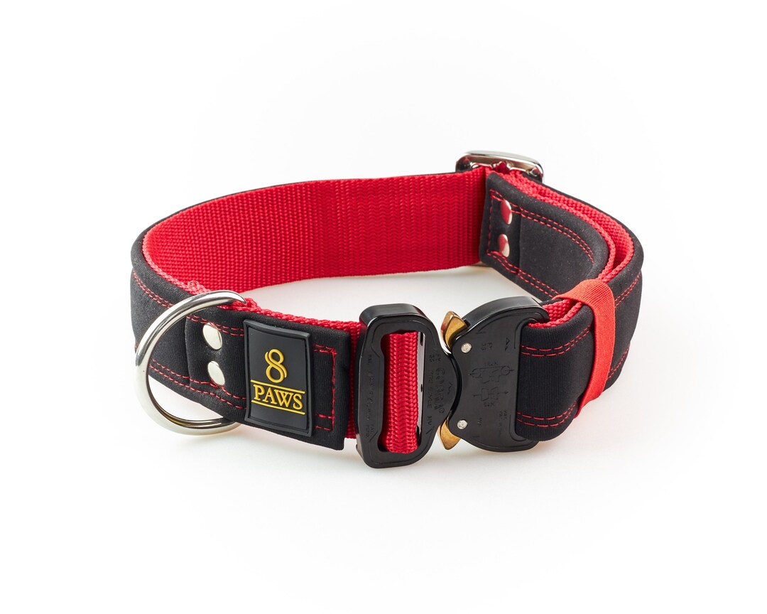 BLACK ELEGANCE RED Tactical Dog Collar Cobra Buckle Dog Etsy