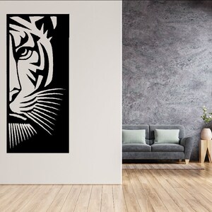 Metal Tiger Wall Art Decor, Dxf Digital Download, Wooden Wall, Office Decor, Home Decor, Housewarming, Gift for him or her