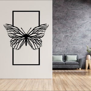 Metal Butterfly Wall Art Decor, Dxf Digital Download, Wooden Wall, Office Decor, Home Decor, Housewarming, Gift for him or her