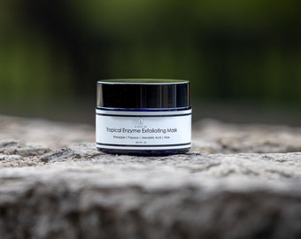 Masque visage tropical aux enzymes - Masque exfoliant AHA, papaye et ananas, petite quantité Texas