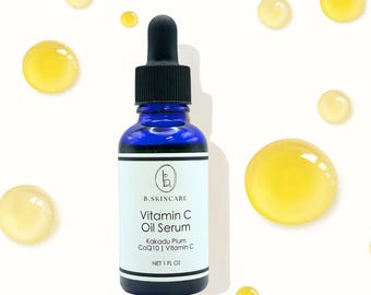 Vitamin C Oil Serum - Natural Facial Serum Enriched with Vitamin C, Kakadu Plum, CoQ10