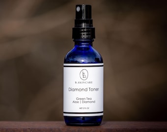 Diamond Toner - Toner naturel pour le visage infusé de diamant, d'aloès, de thé vert et de conservateurs naturels
