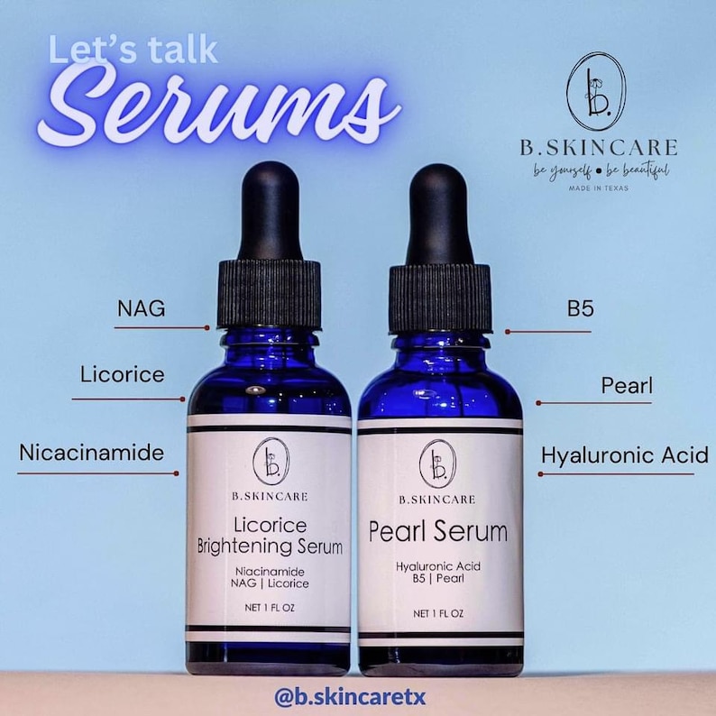 b.Skincare serum duo - licorice brightening serum, pearl serum