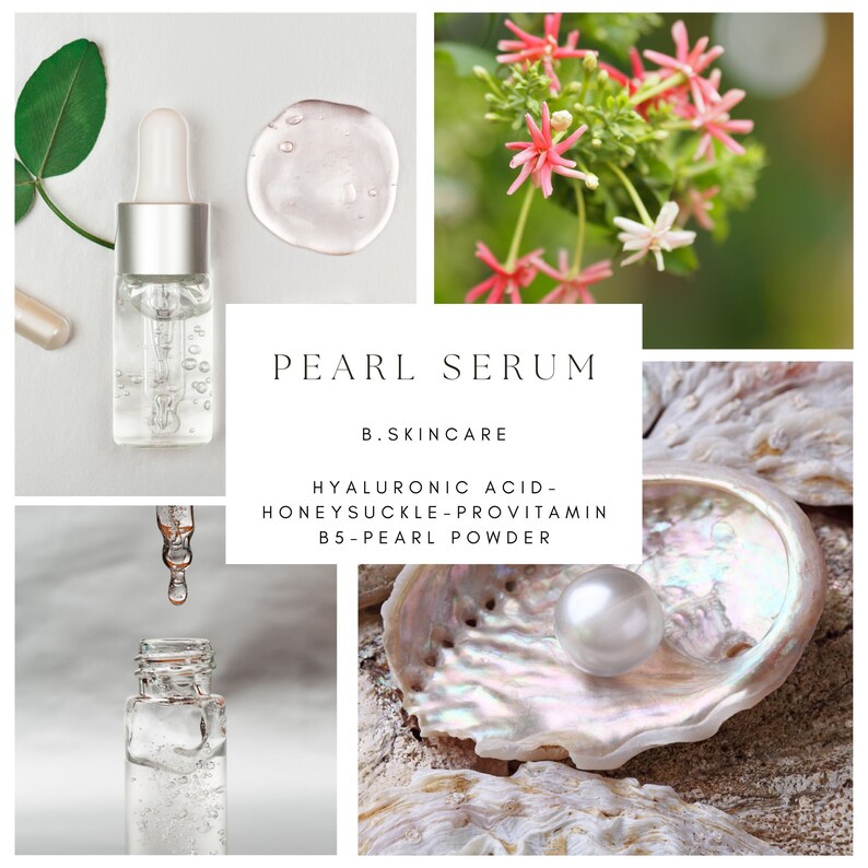 Pearl Serum Ingredients - hyaluronic acid, provitamin B5, pearl powder, natural preservatives